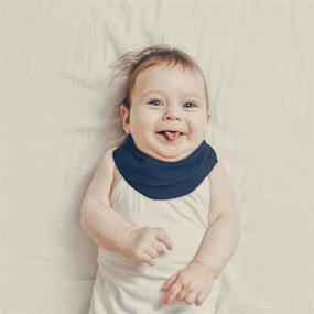 img 3 attached to 👶 Soft and Stylish Organic Muslin Baby Bandana Bibs - Absorbent Drool Bibs for Boys and Girls - Unisex Newborn Infant 8 Pack