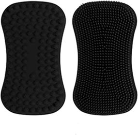 img 1 attached to 🖤 Versatile TOPHOME Silicone Non-Scratch Sponges: A Must-Have for Kitchen Cleaning, Kids Tableware, and Washing Hands - Now in Black!