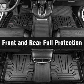 img 1 attached to Custom Fit Black TPE All Weather Floor Mats For 2017-2022 Honda CRV - Waterproof Protection For 1St & 2Nd Row