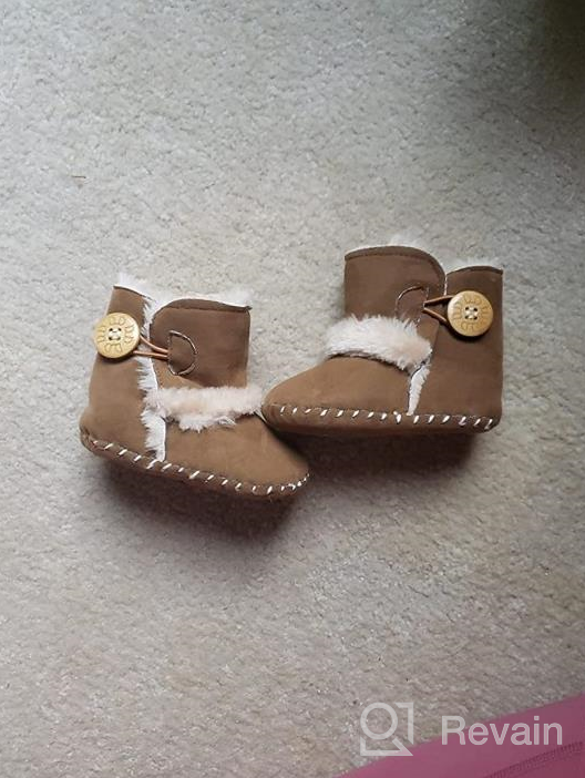 img 1 attached to 👦 Boy's Toddler Prewalker Boots - Nomere Buttons Booties Shoes review by Shane Bullion