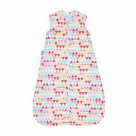 tommee tippee grobag baby cotton sleeping bag, sleeping sack - 1.0 tog for 69-74 degree f - rouge zig zag - medium size, 6-18 months, rouge, 6-18 months logo