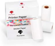 🖨️ phomemo transparent thermal paper rolls for m02/m02 pro/m02s/m03/m04s mini bluetooth thermal printer, 50mm x 3.5m, adhesive, diameter 30mm - pack of 3 logo
