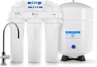 5 stage 100 gpd premium reverse osmosis system with filters, faucet & tank logo