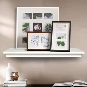 img 3 attached to AHDECOR Deep Floating Shelves Display Ledge Shelf With Invisible Blanket, 24 In, White