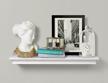 ahdecor deep floating shelves display ledge shelf with invisible blanket, 24 in, white logo