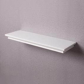 img 1 attached to AHDECOR Deep Floating Shelves Display Ledge Shelf With Invisible Blanket, 24 In, White