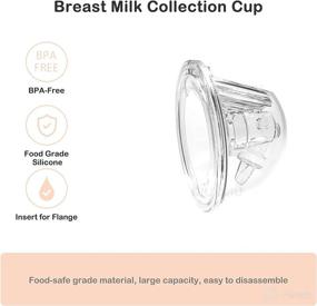 img 2 attached to QIUXQIU Wearable Breast Pump Accessories Milk Collector Cup - BPA-Free Replacement Parts for QIUXQIU Pump S9/S10/S12 - Valve, Diaphragm, Flange, Shield, Linker Kit - 180ml