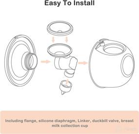 img 3 attached to QIUXQIU Wearable Breast Pump Accessories Milk Collector Cup - BPA-Free Replacement Parts for QIUXQIU Pump S9/S10/S12 - Valve, Diaphragm, Flange, Shield, Linker Kit - 180ml