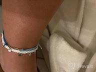 img 1 attached to Stylish Waterproof Rope Anklets with Shiny Braided String - Beach Boho and Friendship Foot Jewelry for Women, Teen Girls - Coin Anklets review by Elizabeth Oliva