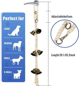 img 1 attached to Durable Cotton Rope Handmade Woven Dog Door Bell for Sliding Door - Adjustable Length for Small, Medium, and Large Dogs - Ideal for Potty Training and Outdoor Use