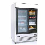 коммерческий охладитель напитков: холодильник со стеклянной дверью kitma объемом 44,8 куб. фута со светодиодным освещением и оптимальным контролем температуры логотип