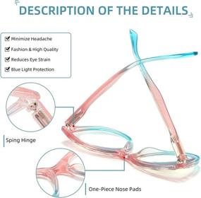 img 2 attached to Reading Glasses Blocking Computer Eyeglasses Vision Care : Reading Glasses