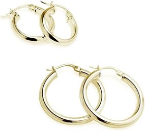img 3 attached to Yellow Flashed Sterling Polished Earrings Girls' Jewelry : Earrings