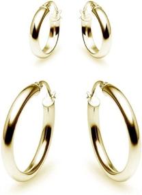 img 4 attached to Yellow Flashed Sterling Polished Earrings Girls' Jewelry : Earrings