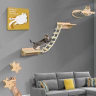 🐾 ultimate wall mounted cat shelf set: the complete package for cat climbing, relaxation, and play logo