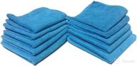 🧺 36 pack of blue microfiber cleaning cloths - 100% microfiber - reusable, washable, and eco-friendly! logo