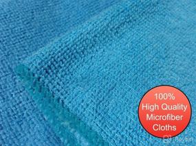 img 2 attached to 🧺 36 Pack of Blue Microfiber Cleaning Cloths - 100% Microfiber - Reusable, Washable, and Eco-Friendly!