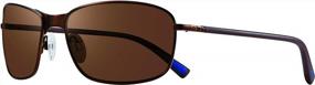 img 4 attached to Поляризованные солнцезащитные очки Revo Decoy с металлической прямоугольной оправой