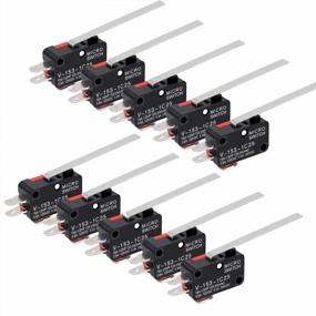 img 3 attached to 10-Pack InduSKY Micro Limit Switches With Straight Hinge Lever Arm, SPDT Configuration, Momentary Action And Push Button - Ideal For Arduino Projects