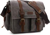 📷 vintage camera bag: kattee leather canvas dslr slr shoulder messenger bag logo