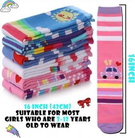 img 1 attached to 6 Pairs Of SDBING Knee High Socks For Girls, Featuring Cute And Funny Animal Patterns, Suitable For Kids Aged 3-12 Years Old