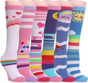 img 4 attached to 6 Pairs Of SDBING Knee High Socks For Girls, Featuring Cute And Funny Animal Patterns, Suitable For Kids Aged 3-12 Years Old