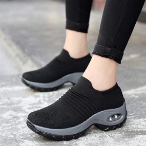 img 2 attached to Womens Walking Shoes Sock Sneakers Women's Shoes : Athletic
