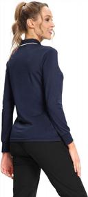 img 1 attached to Women'S Hiverlay UPF 50+ Long Sleeve Golf Polo Shirt With Collar