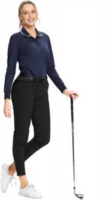 img 2 attached to Women'S Hiverlay UPF 50+ Long Sleeve Golf Polo Shirt With Collar