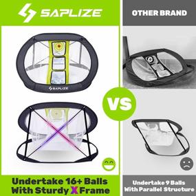 img 3 attached to Portable SAPLIZE Golf Chipping Net For Indoor/Outdoor Practice - X-Shaped Pop Up Target With Strong Stability - Ideal For Accuracy And Swing Training