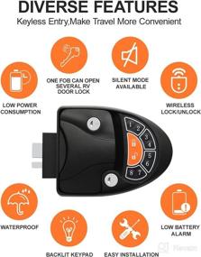 img 1 attached to 🔒 Ultimate RV Keyless Entry Door Lock - Compact & Durable with Deadbolt, Backlit Keypad, Fob Keyless & More!