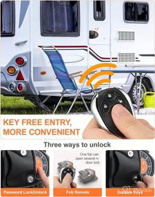 img 2 attached to 🔒 Ultimate RV Keyless Entry Door Lock - Compact & Durable with Deadbolt, Backlit Keypad, Fob Keyless & More!