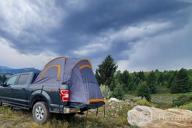img 1 attached to 🚚 JoyTutus Orange Pickup Truck Tent: Waterproof, Double Layer, Portable for 2 People – Ideal Camping Companion, 5.5'-6' Bed review by Charles Jenkins