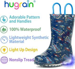 img 3 attached to 🦖 Durable and Stylish HugRain Waterproof Lightweight Adorable Dinosaur Boys' Shoes for Outdoor Activities