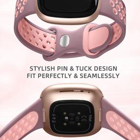 img 2 attached to Maledan Advanced Waterproof Dressy Sport Band For Fitbit Versa 3 And Sense Smart Watches - Perfect Replacement For Women And Men