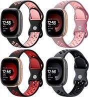 maledan advanced waterproof dressy sport band for fitbit versa 3 and sense smart watches - perfect replacement for women and men logo