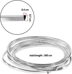 img 3 attached to 🚘 WICHEMI Chrome Moulding Trim Strip Line Car Door Edge Protective Trim U Shape Seal Protection Strip Universal for Sedan Car Pickup Air Vent Door Edge Decoration (Silver, 6mm x 3M) - Enhance SEO-friendly Product Name