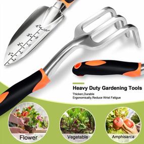 img 1 attached to Alritz Gardening Tools Set - Heavy Duty Aluminum Alloy Steel Gardening Hand Tool, Gifts For Women Men (Stool-2)