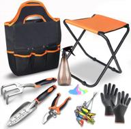 alritz gardening tools set - heavy duty aluminum alloy steel gardening hand tool, gifts for women men (stool-2) logo
