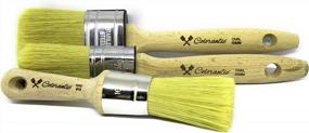 img 3 attached to Colorantic Natural Bristle Brush Set For Furniture Polishing And DIY Projects