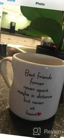 img 5 attached to Best Friends Distance Coffee Mug - Heart-Shaped Ceramic Cup With Sayings, 'Best Friends Forever Never Apart', Unique And Funny Gifts For Mom, Birthday And Mother'S Day - InterestPrint