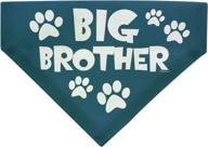 🐶 thiswear dog gifts: adorable dog announcement bandana for big or little brothers! логотип