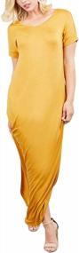 img 2 attached to Stunning Style And Comfort: FASHION BOOMY Women'S Maxi Dress With Cami Sleeves, Pockets, And V-Neckline
