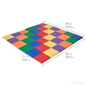 img 3 attached to 🧩 SoftZone Patchwork Toddler Activity Mat: Colorful, Safe Foam Pad for Crawling and Tummy Time