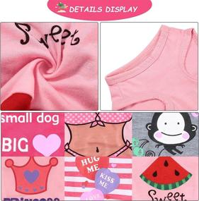 img 1 attached to Stylish XS Dog Shirt: Cute Patterns, Sleeveless Vest for Small to Medium Dogs - Puppy Sweatshirt Pet Apparel for Female Canines