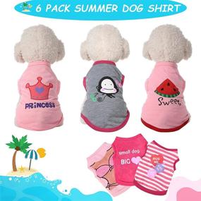 img 2 attached to Stylish XS Dog Shirt: Cute Patterns, Sleeveless Vest for Small to Medium Dogs - Puppy Sweatshirt Pet Apparel for Female Canines