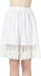 vintage 100% cotton half slip with lace trim - beautelicate skirt extender underskirt for women logo