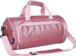wildkin kids dance bag for boys and girls, perfect size ballet class & recitals, 100% polyester laminated duffel bag 17x8.5x8.5in (pink glitter) logo