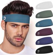 6 pack vinsguir athletic mens headbands - perfect for sports, workouts & more! logo