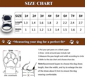 img 4 attached to 🐶 GLE2016 Puppy Sport Denim Shoes - Casual Style Anti-Slip Boots Sneaker Booties Set of 4